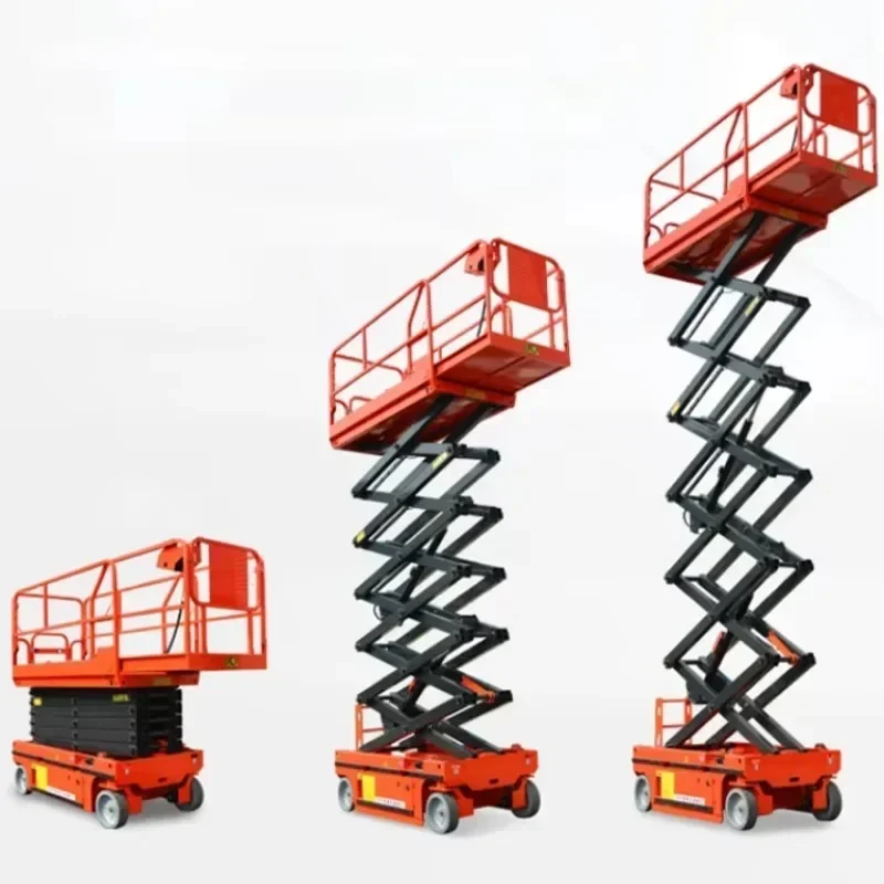 YG Hot Sale Mini Scissor Lift Motor Double Shear Electric Lift Platform 4m 8m 12 Meter Self-propelled Scissor Lift Platform