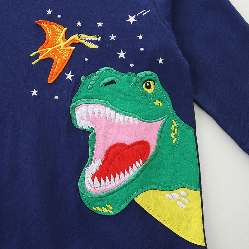 Little maven 2024 Spring New Tops Kids Clothes Baby Boys Autumn Children\'s Clothing Cartoon Dinosaurs Infants Sweatshirts Hoodie