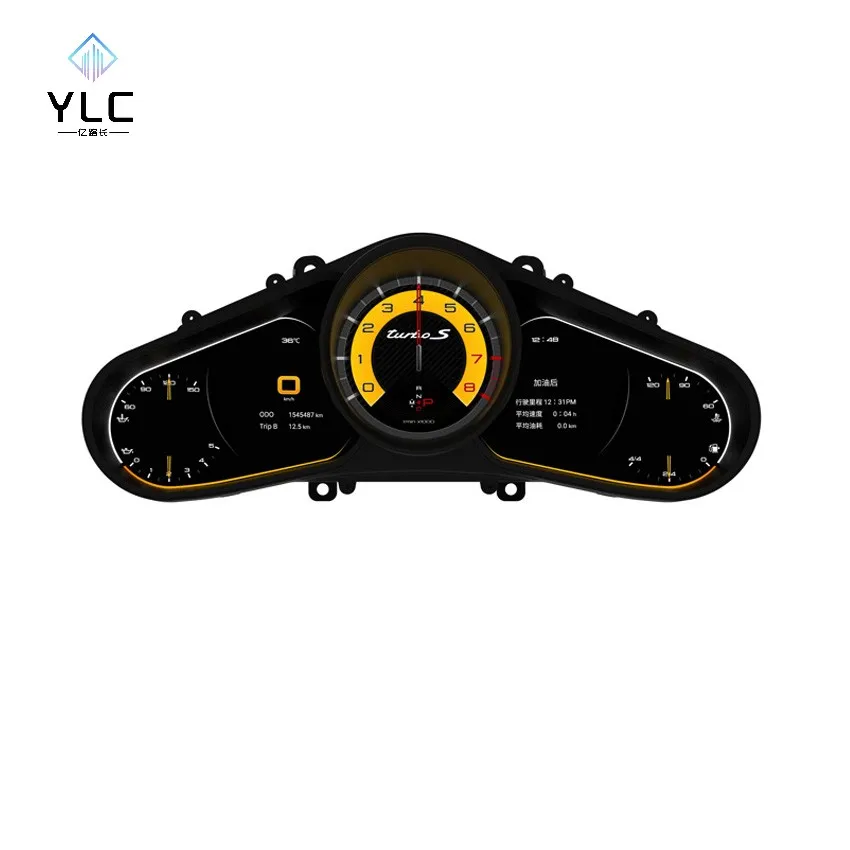 YLC LCD Dashboard Display Upgrade Auto Speedometer Instrument Digital Cluster dla Porsche Panamera 2010-2016