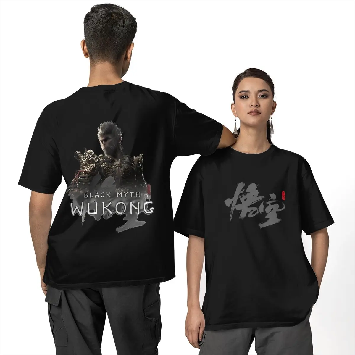 Black Myth Wukong T Shirt Summer Y2K Funny T-Shirts Cotton Leisure Tee Shirt For Men's Short Sleeve Casual Tops