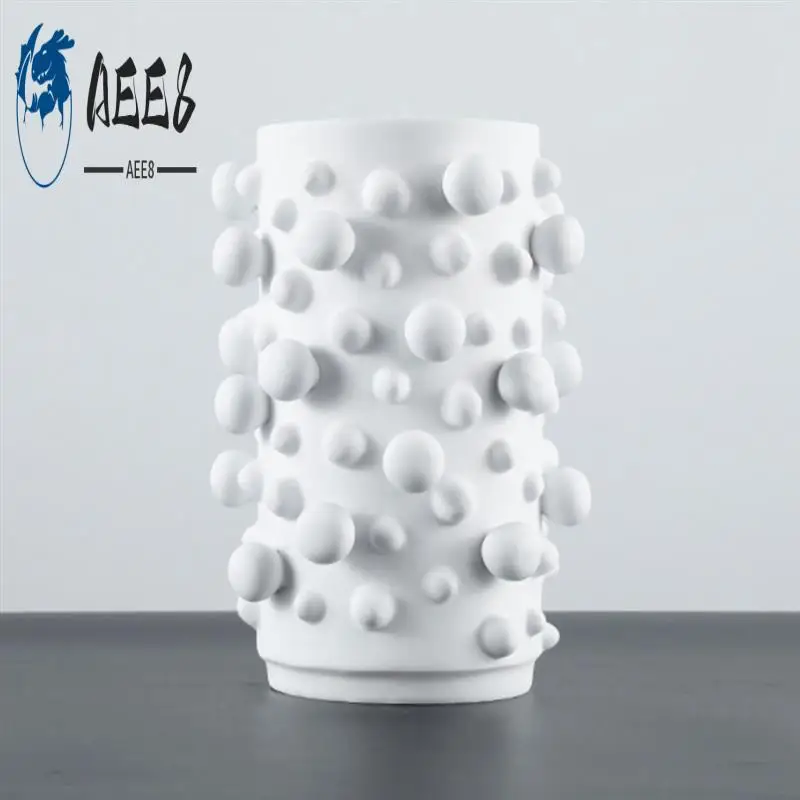

AEE8-Modern Simple Resin Vase Abstract Dots Round Irregular Bumps Crafts Ornament Storage Organization Home Decoration