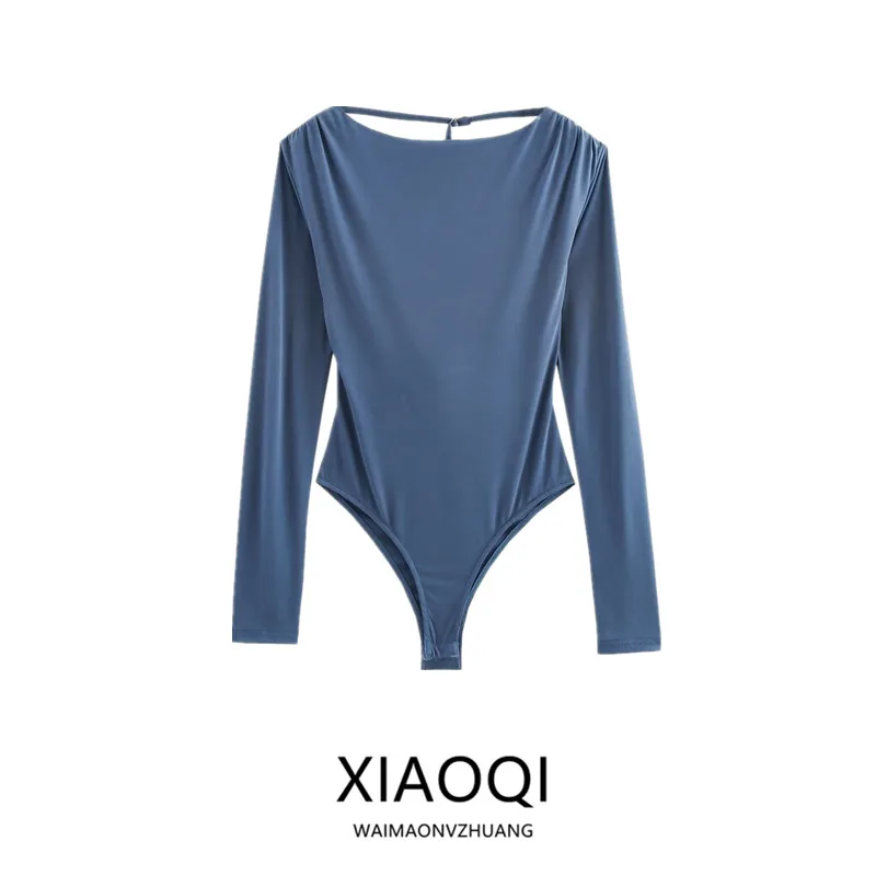 

Весна 20220. Женский облегающий длинный комбинезон-комбинезон Све. Новое поступление. Брюки Bal Rer со средней талией и драпировкой.