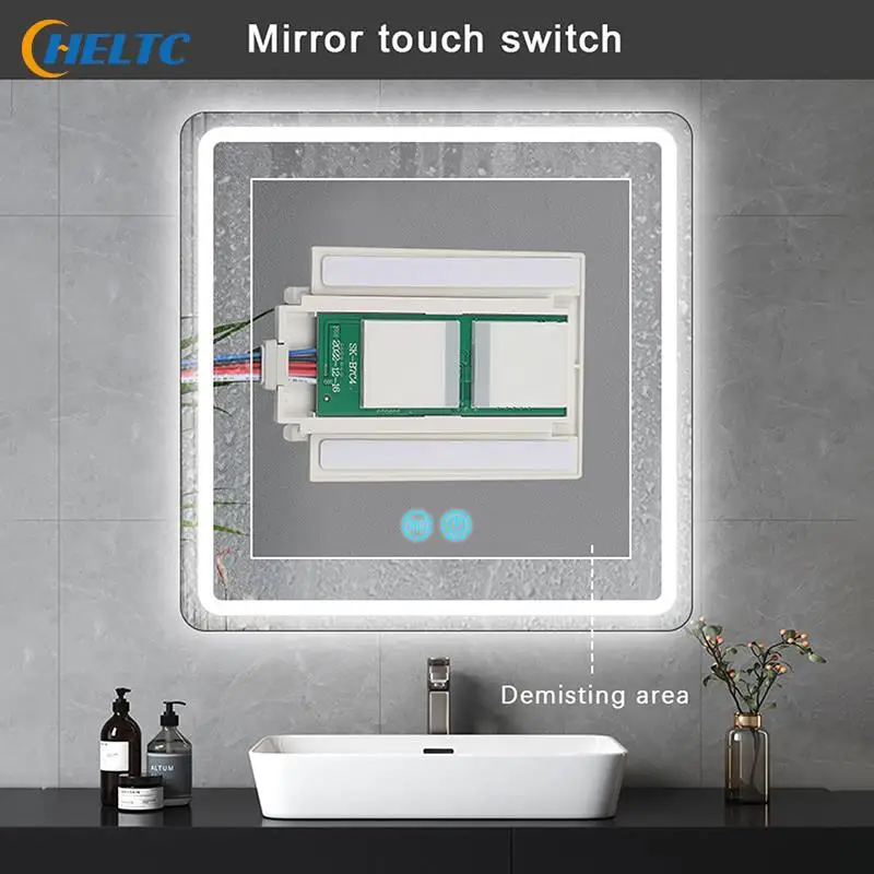 1PCS Bathroom Mirror Touch Dimming Double Touch Defogging Capacitive Touch Sensor Switch Accessries