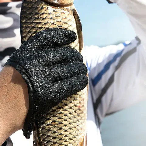 Gants de pêche imperméables à doigt complet, coupe antidérapante, en tricot durable, pour le travail, pour la carpe, protection en plein air, vêtements pour les mains