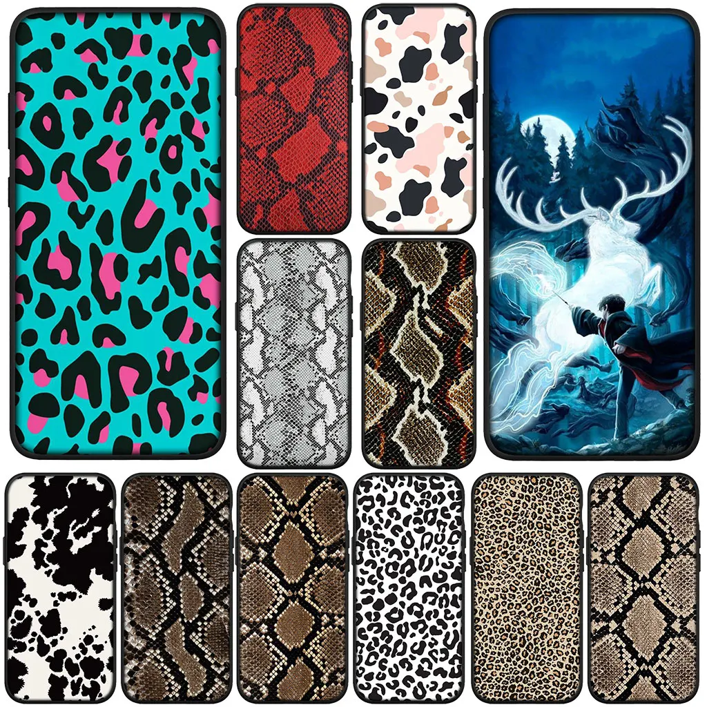 כיסוי טלפון עבור Samsung Galaxy A56 A26 A36 A10 A20 A30 A31 A32 A50 A51 A52 A53 A33 A12 A14 תיק פרה נמר נחש הדפס