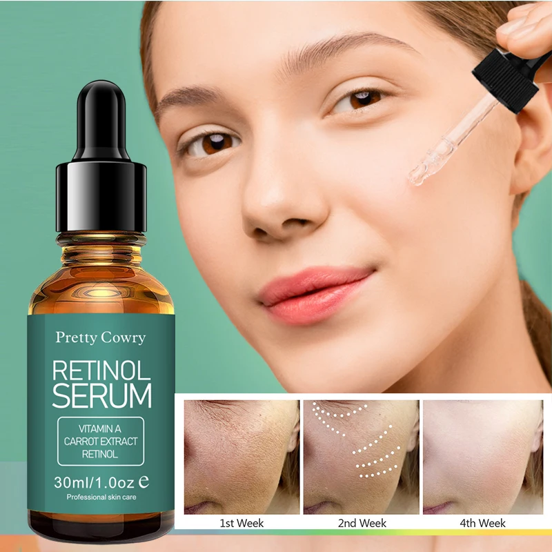 Pretty Cowry Retinol Serum penetrates deeply to effectively reduce fine lines and wrinkles and improve uneven skin tone Promotes