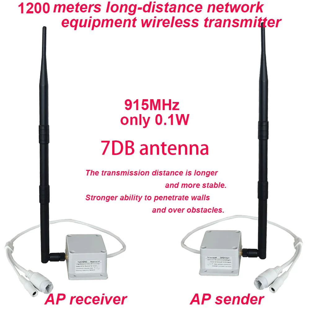 

New 7DB 1200 Meters Long Distance Wireless Plug and Play AP STA Transmitter Receiver For PTZ IP Camera Ethernet Equipmen