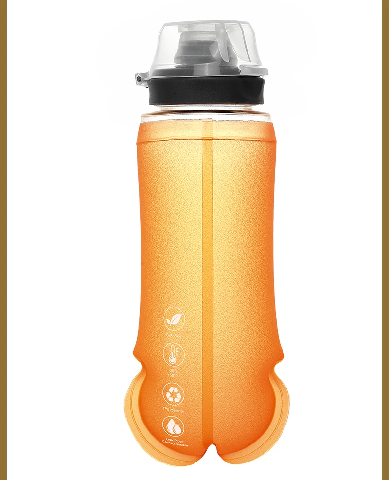 170ml Faltbare Auslaufsichere Weiche Zusammenklappbare Ernährungsflasche für Hydration Pack BPA-frei TPU, Leichtgewichtig, Leicht zu Öffnender Deckel für Läufer – Detail 28