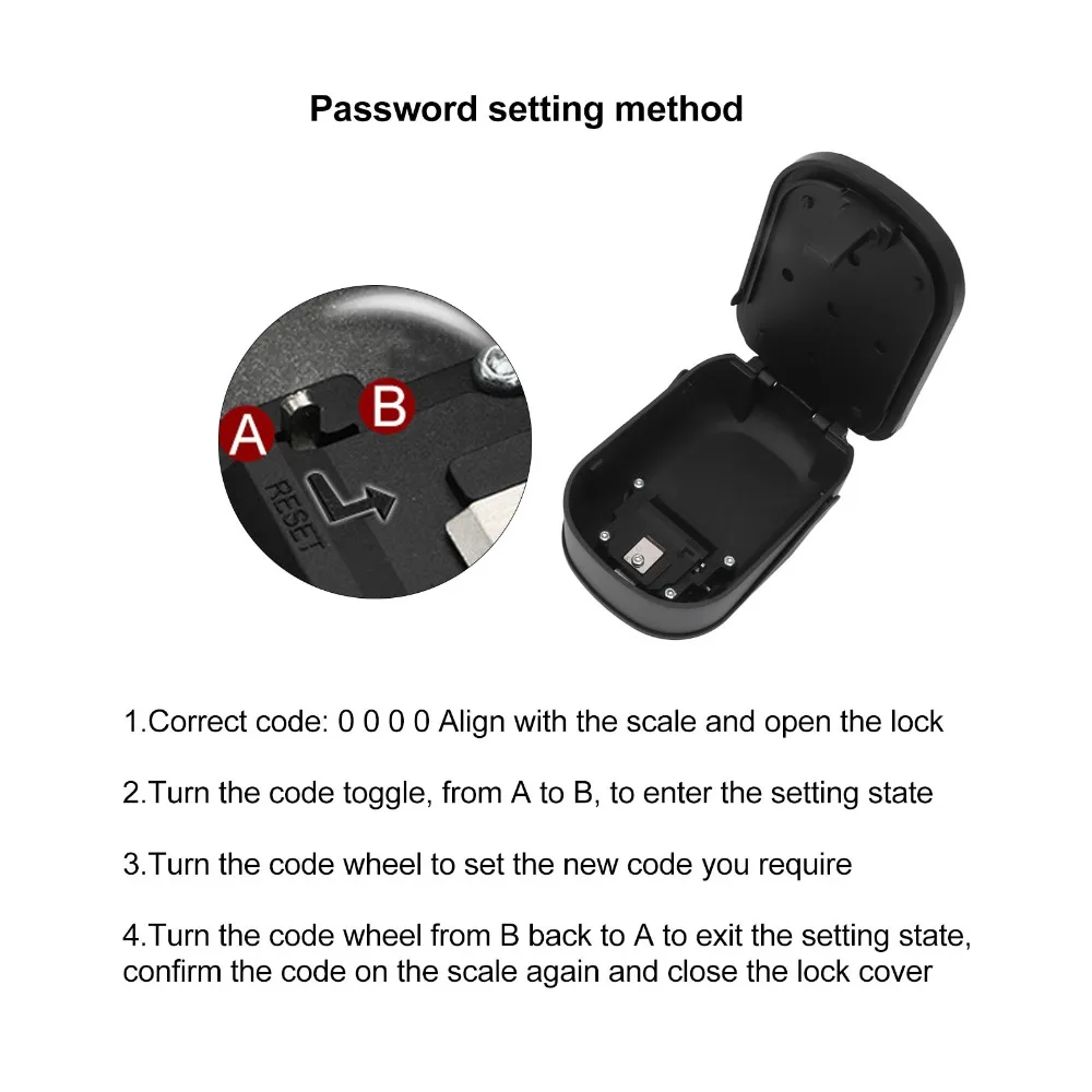 security-wall-mounted-key-lock-box-black-anti-dust-combination-lock-box-security-lock-box-home-storage