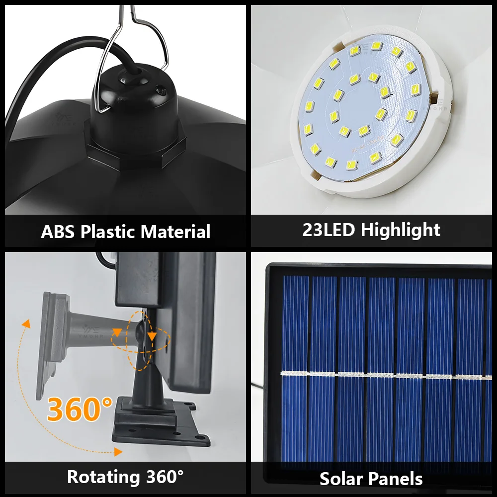 3M Cable Garden Lights Outdoor Solar 6500K Lamp with Motion Sensor 8-12H Runtime Super Bright Chandelier Street wall Led lamp image 5