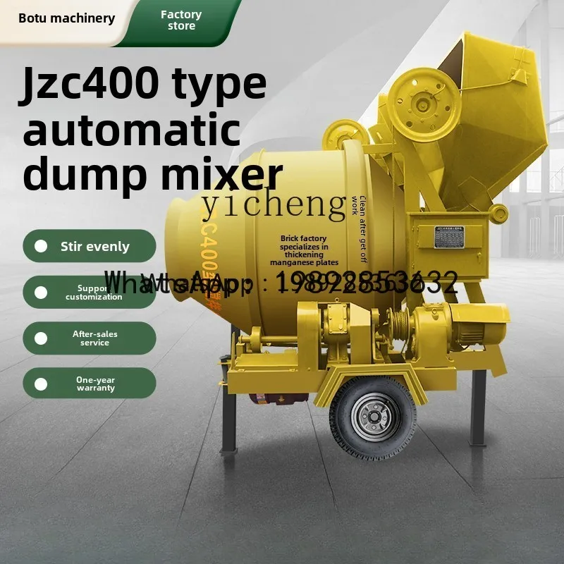 Mixer beton A1 untuk lokasi konstruksi, mixer mortar semen otomatis, mixer drum beton