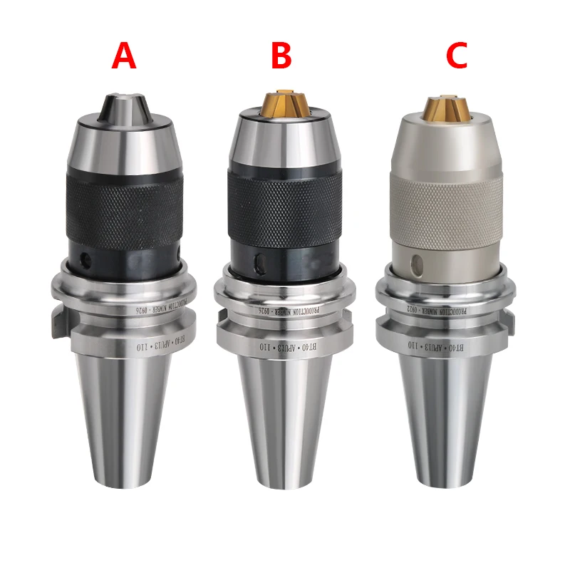 Lathe collet chuck integrated self tightening chuck BT40 NT40 APU08 APU13 APU16 keyless drill chuck for lathe machine