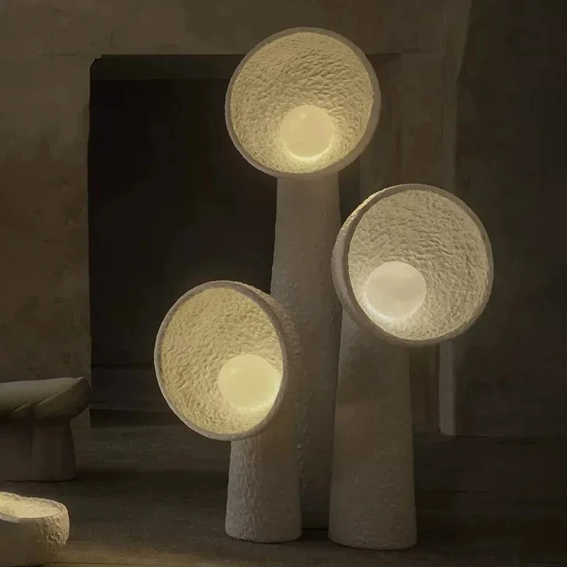 

BUYBAY Retro Creativity Wabi Sabi Led Floor Lamp Living Room Bedroom Home Decor Sofa Corner Bedside Lamp Standing Table Light