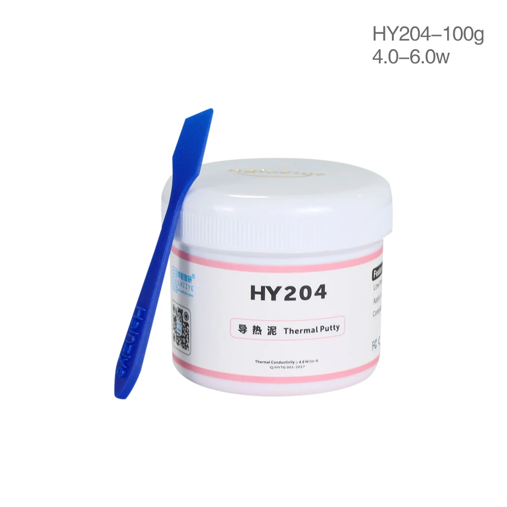 100g HY204 HY206 Silicone Thermal Paste Heat Transfer Grease Heat Sink CPU GPU Chipset Notebook Computer Cooling Syringe