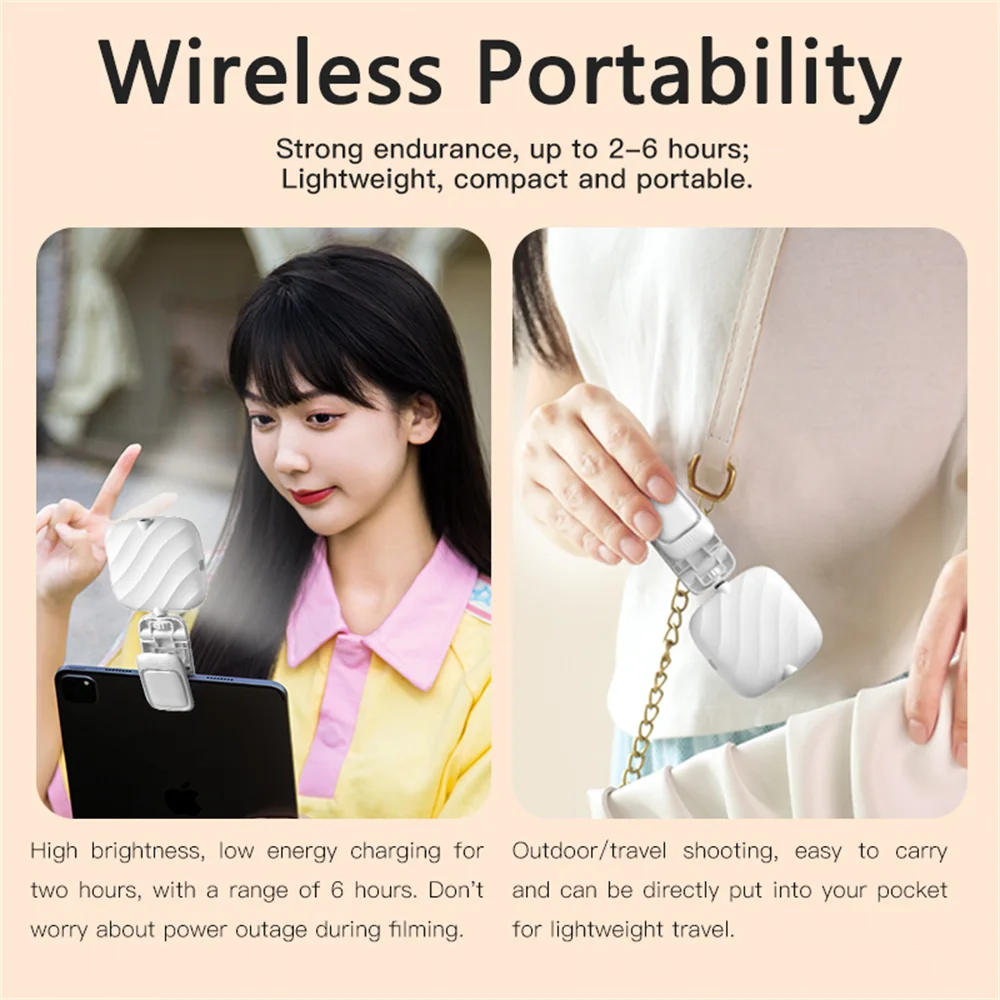 Rechargeable Selfie Light Clip-on LED Light for Phone Laptop Tablet Phone Light Selfie Video Conference Zoom Photography Makeup