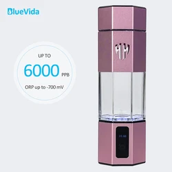 Bluevida – bouteille de 7e génération avec générateur d'eau à haute teneur en hydrogène, 6000 PPB Max, avec Kit d'inhalation et adaptateur