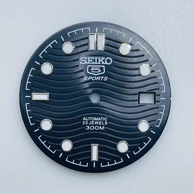 

31mmNH35 dial/NH36 dial S sign blue-green luminous mechanical watch Seamaster diver dial is used for Seiko dial