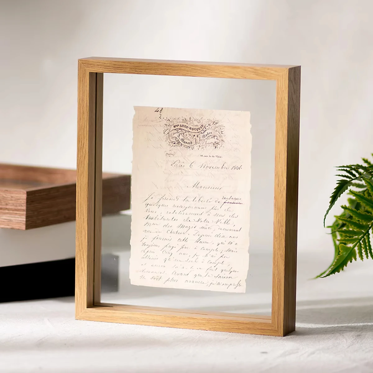 Wood Specimen Frame With Real Glass Photo Frame,Picture Frame For For Wedding Photo Picture Frame Desktop Photo Decor