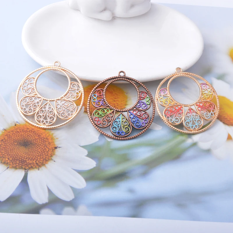 6 Stück/Set Legierung Goldene Anhänger Schmuckzubehör Boho Anhänger DIY Damenohrringe – Detail 5