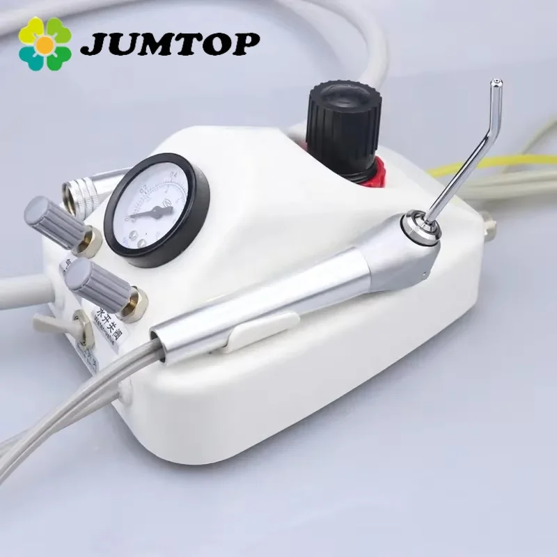 JUMTOP Dental Turbine Air Unit Work with 3 Way Syringe Handpiece Work With Air Compressor Teeth Whitening Dentistry Equipment