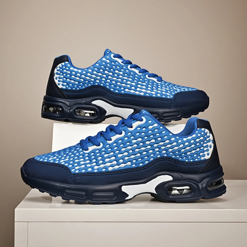 Men's Cushioning Running Shoes EVA Midsole for Shock Absorption Lightweight & Breathable Mesh Sports Sneakers Gym and Walking