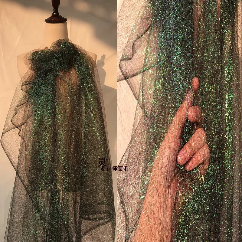 

Градиентная сетчатая ткань, креативный красочный полый перспективный фон, дизайнер одежды, материал для шитья своими руками по метрам