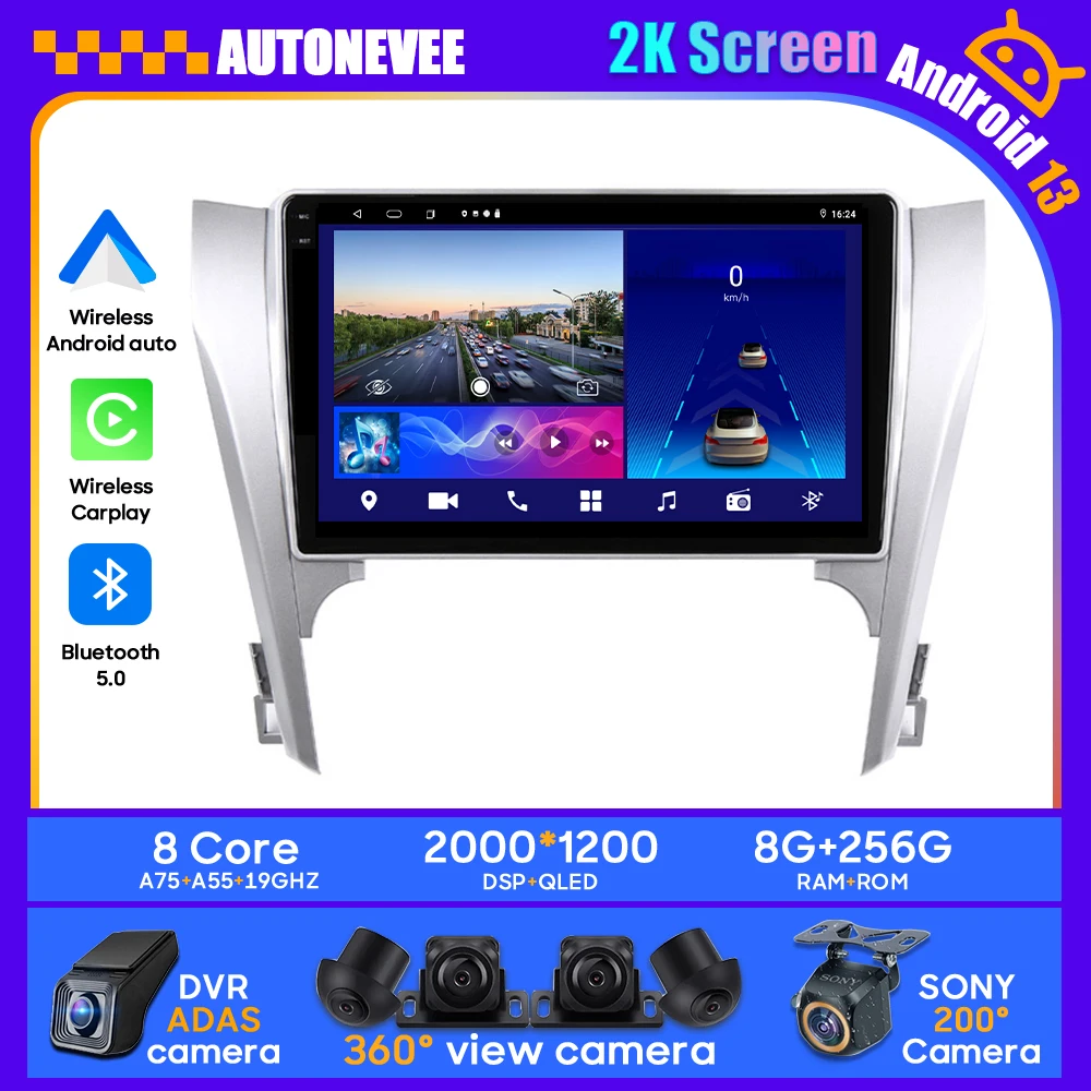 For Toyota Camry 7 XV 50 55 2014 - 2017 Android Car Stereo Unit Multimedia Radio Video Player GPS Wireless Carplay Android Auto