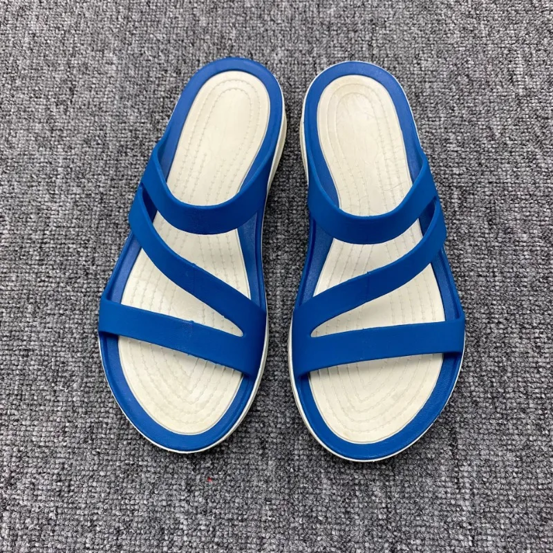 Women Slippers Summer New Fashion Round Toe Solid Color Fashion Casual Non Slip Wear Resistant Soft Bottom Beach Slippers