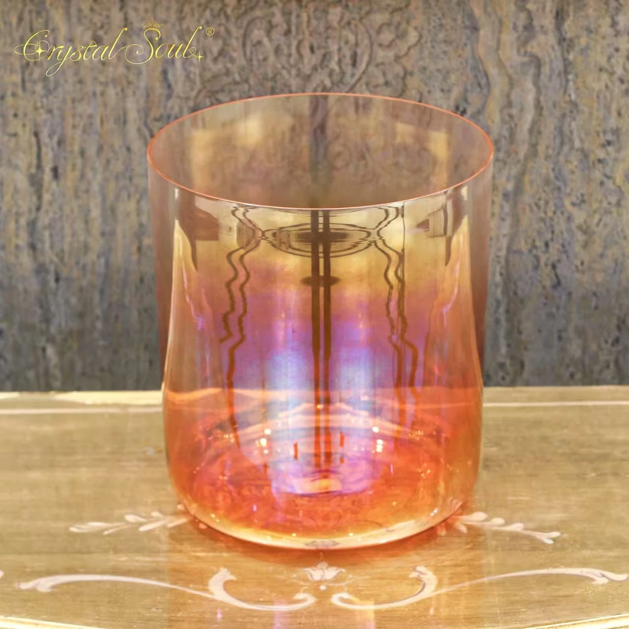 Crystal Soul Classic Seven Chakras Orange Crystal Singing Bowl Sets Meditation Alchemy Bowls Source Manufacturer