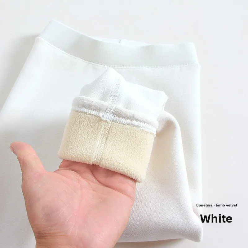Mädchen Leggings Kind Winter Leggings Solide Warme Enge Baby Kleinkind Verdicken Baumwolle mit Plüsch Hosen Mädchen Thermische Kaschmir Leggings – Detail 3