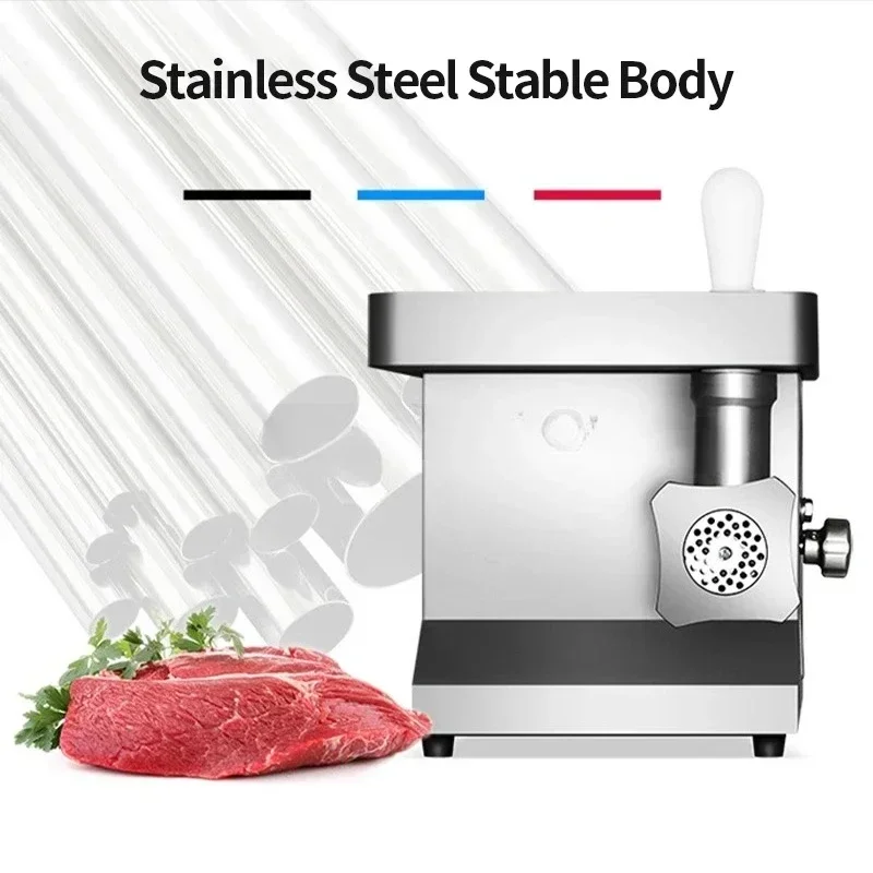 Commercial Meat Grinder 850W Stainless Steel Electric Multifunction for Hotel Bakery Meat Processing Pasta Making Fast Efficient