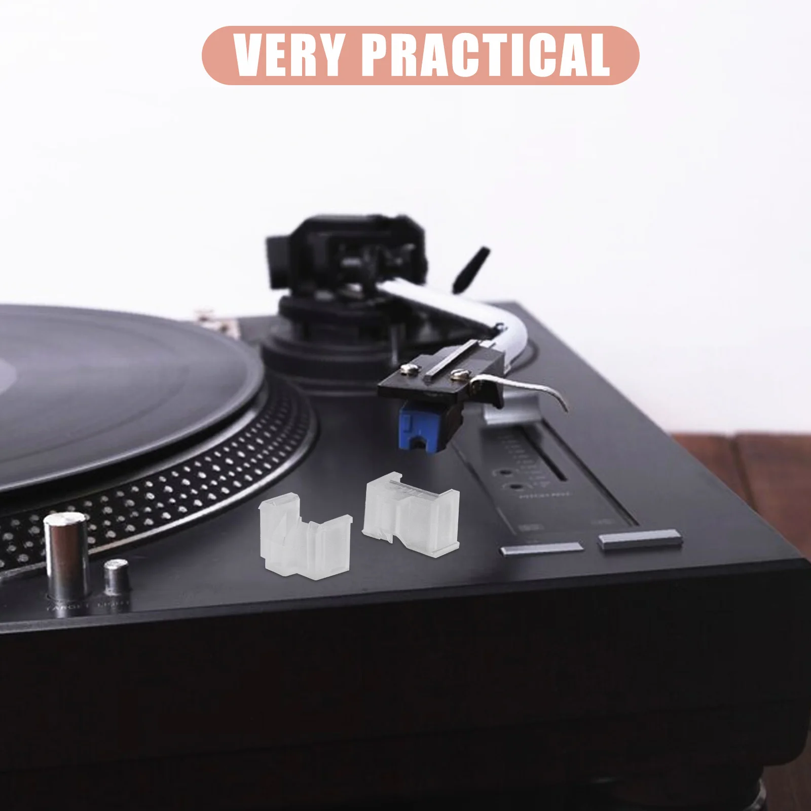 

2Pcs Record Player Stylus Covers Precise Fit Turntable Needle Protectors Vinyl Needle Cover Replacement Accessories