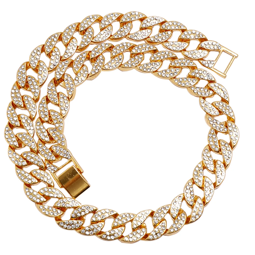 

s Cuban Link Necklace for Men Hip Hop Accessories Vintage Golden Fine Workmanship Decorative Party Gift Special Occasion Jewelry