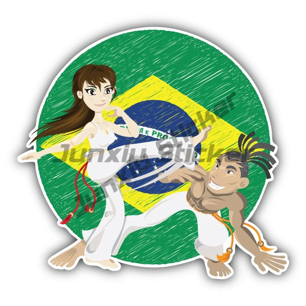 

Brazilian Martial Art Capoeira High-quality Sticker Creative Waterproofing Decorative Outdoor Decor For Car Suv Bodywork Guitar