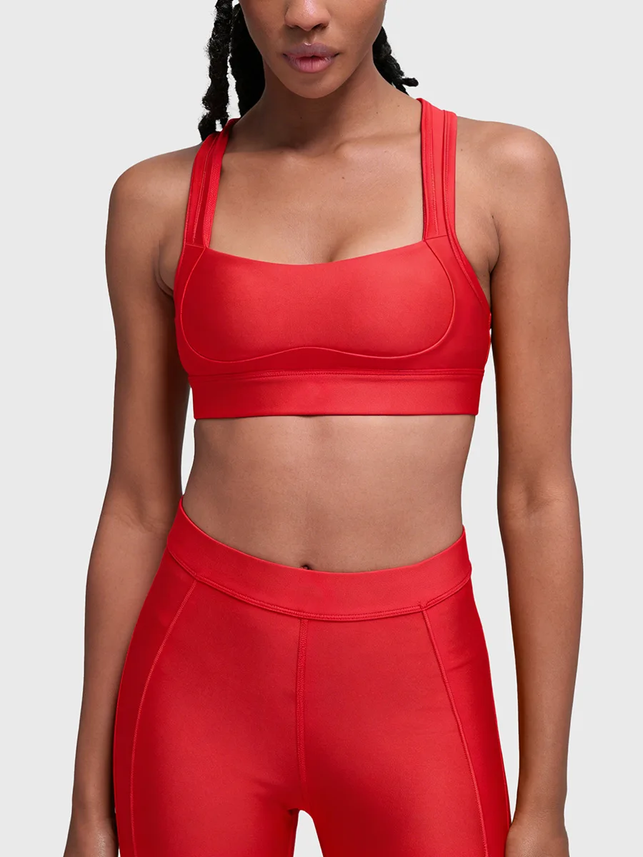 Women's Sportswear Suit Beautiful Back Running Bra High Waist Hip Lifting Abdominal Compression Slimming Effect Leggings Yoga