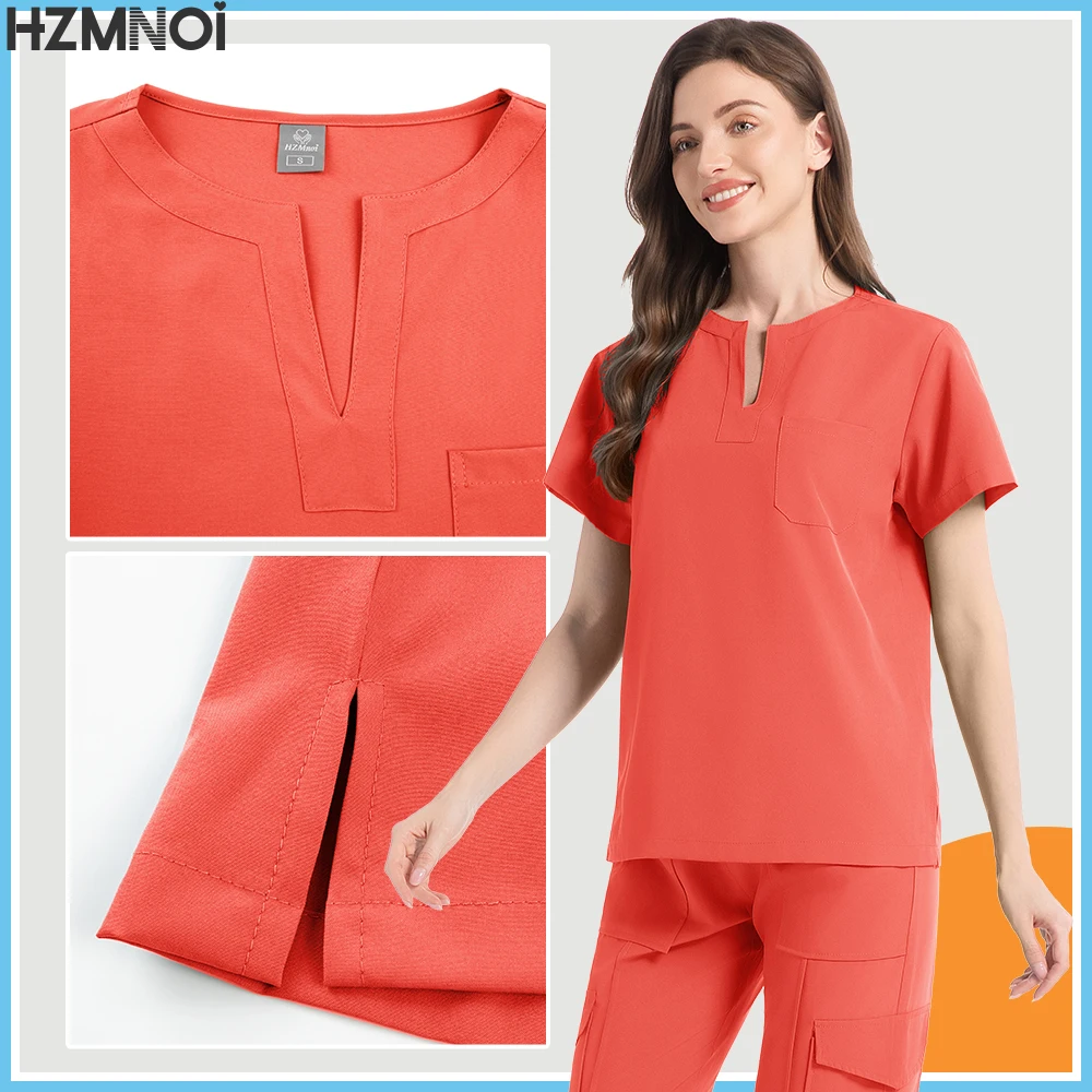 Uniforme médical unisexe pour femmes, accessoires d'infirmière, coupe cintrée, confortable, clinique, uniforme de travail pour salle d'opération, costume de jogging