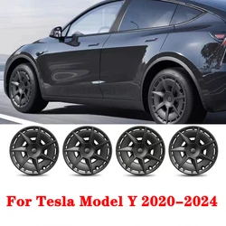 4PCS 19 Inch New Hubcaps for Tesla Model Y 2020-2024, Wheel Hub Cap Performance Replacement Wheel Cap Full Rim Cover