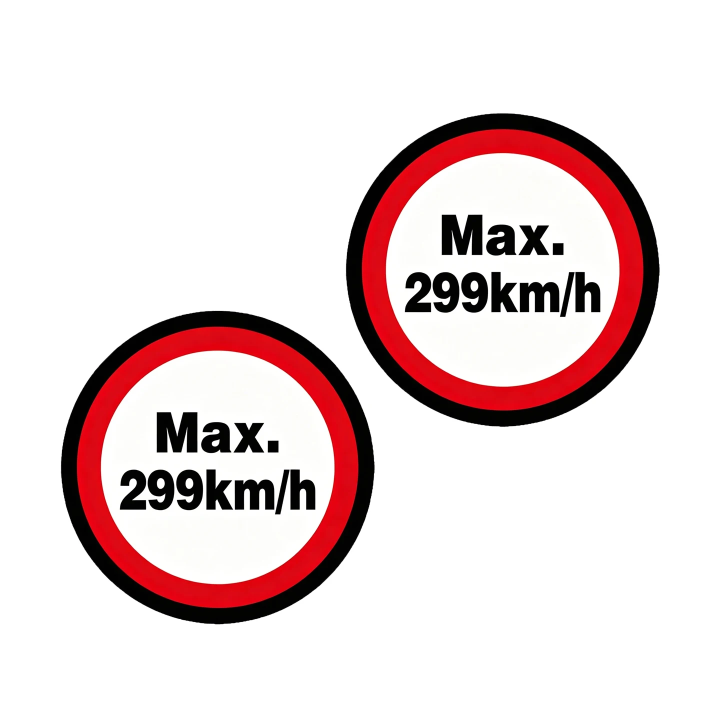 Geschwindigkeitsbegrenzungs-Warnaufkleber-Set Reflektierende Vinyl-Sticker Zubehör für Motorrad, Roller, Auto, Fahrrad, MTB-Rahmen