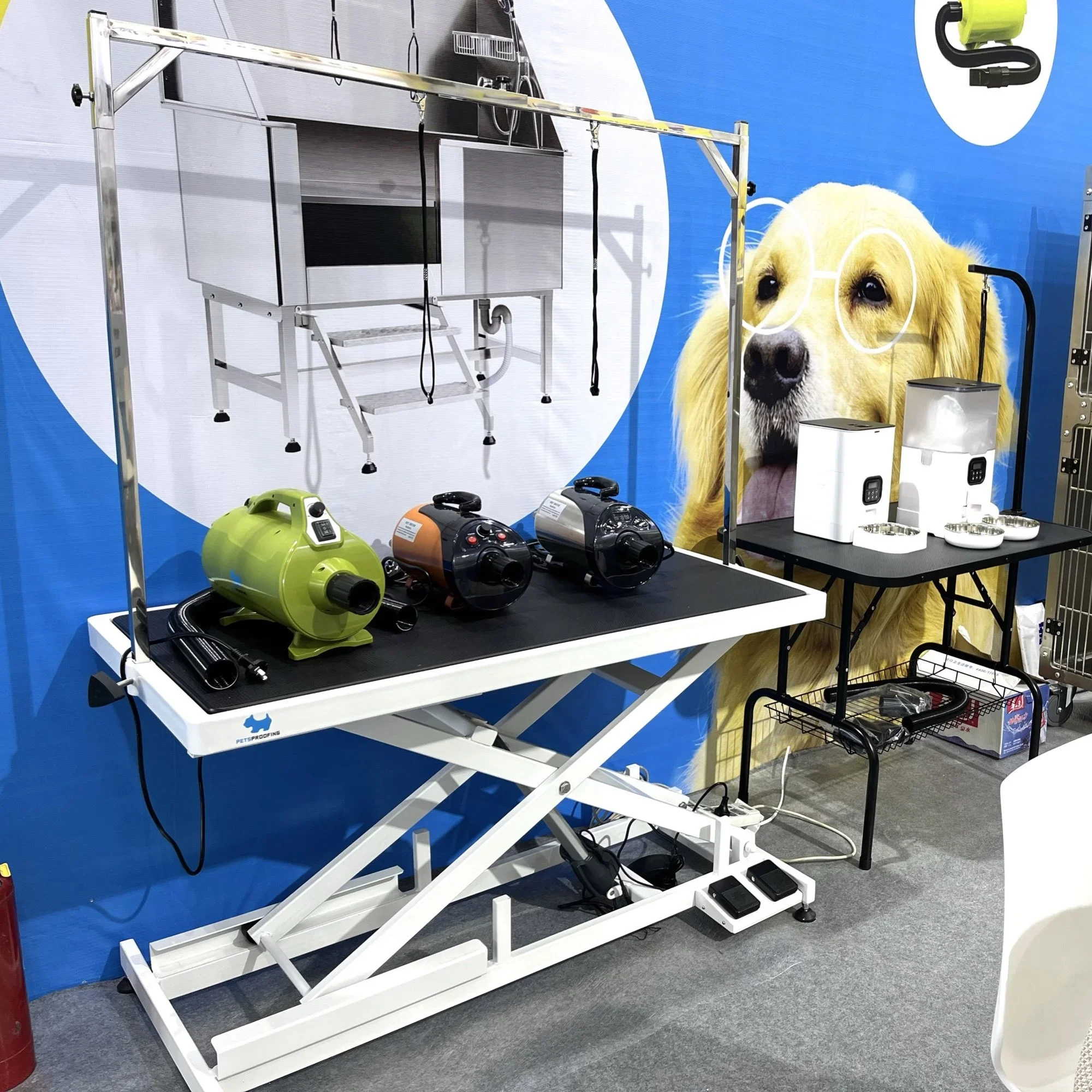 

Replaceable Desktop Luxury Electric- Collapsible Lifting Foldable Stainless Steel Pet Dog Cat Groom Beauty- Grooming Table