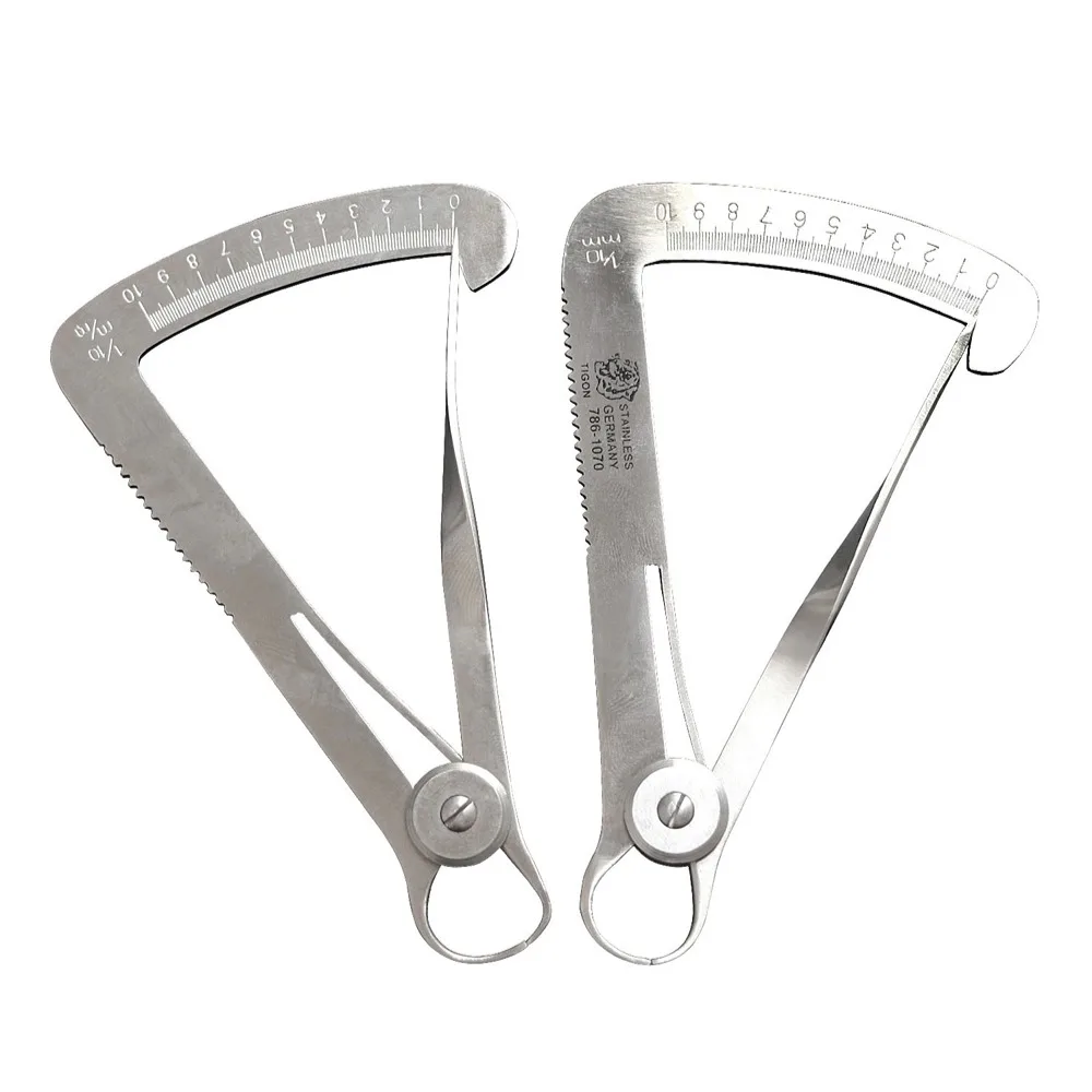 Stainless Steel Inside Calipers Degree Gauge, Precise Measuring Caliper 0-10mm for Diamonds, Jewelry, and Fine Measure Tool