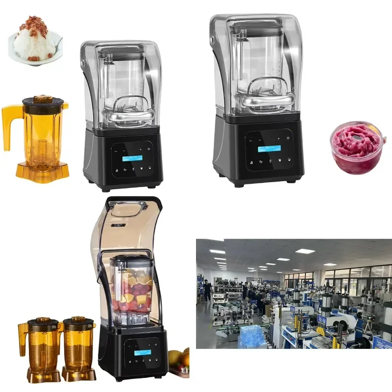 2026 Quiet Commercial Blender Noise Reduction Milkshake Maker for Bar Fruit Juice Food Processor