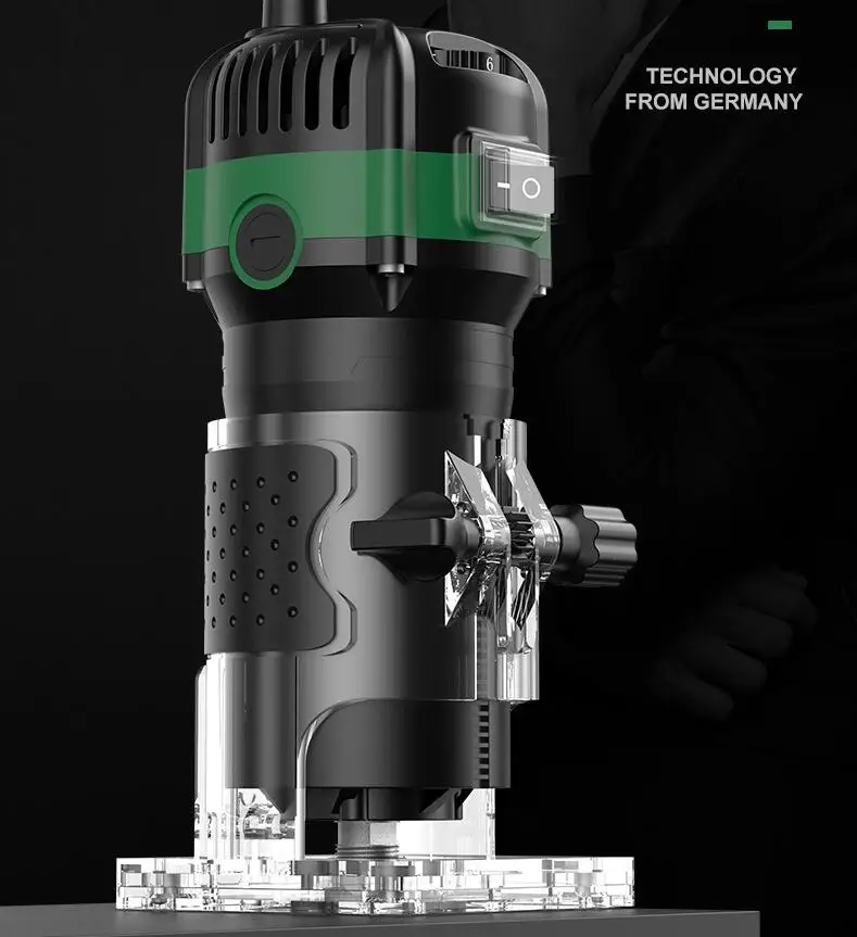 800W 30000RPM Wood Router Machine Woodworking Electric Trimmer 1/4 Inch Wood Carving Milling Cutting Tools Carpenter Power Tools