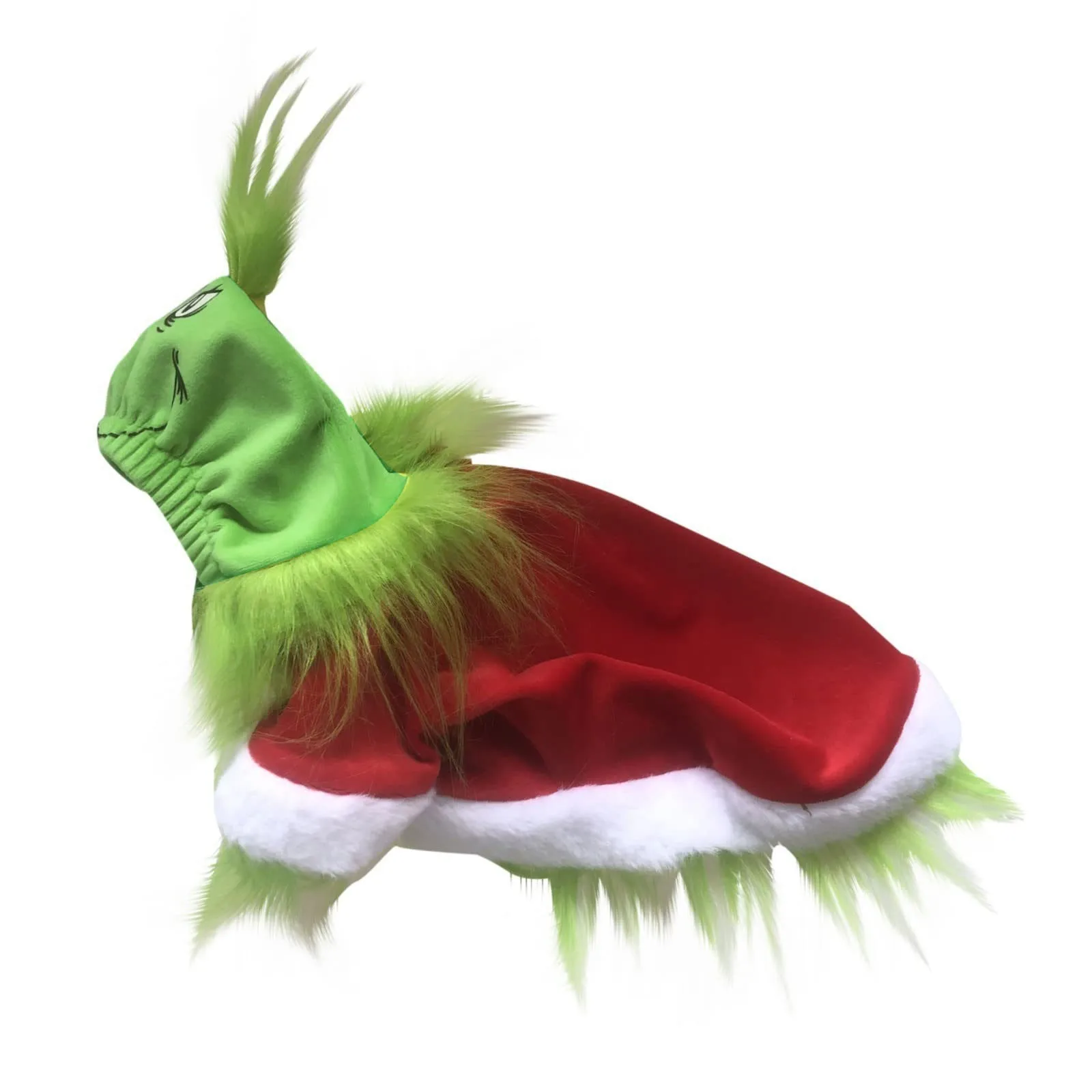 

Cloududa Christmas Pet Hoodie Shirt Dog Warm Coat Christmas Green Goblin Pet Hoodie for Winter with Breathable Fleece Lining