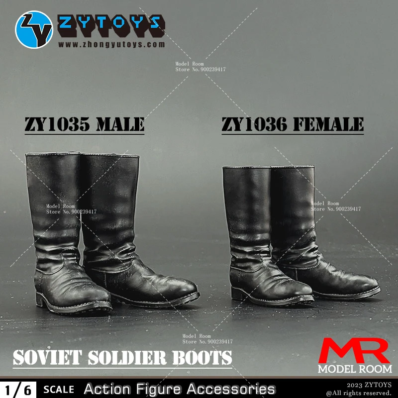 ZYTOYS ZY1035 ZY1036 1/6 Scale Soviet Soldier Boots Male Female Hollow Shoes Model Fit 12'' Soldier Action Figure Body Dolls