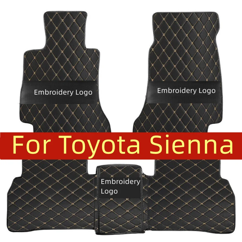 Car floor mats for Toyota Sienna EIGHT SEAT 2011 2012 2013 2014 2015 2016 Custom auto foot Pads automobile carpet cover