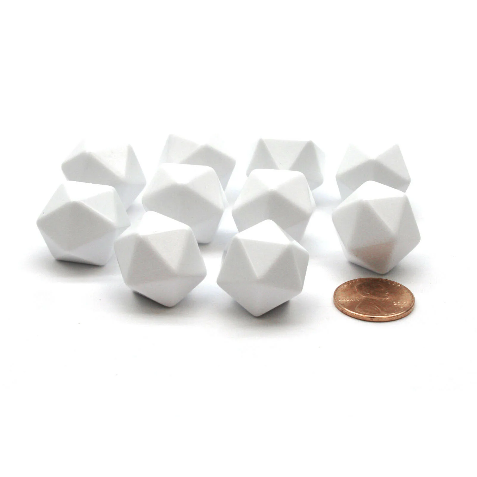 10 Pcs/set White 20 Side Blank D20 Dice Diagonal Diameter 24mm DIY Board Game Accessories For Kid DIY Write Painting Graffiti