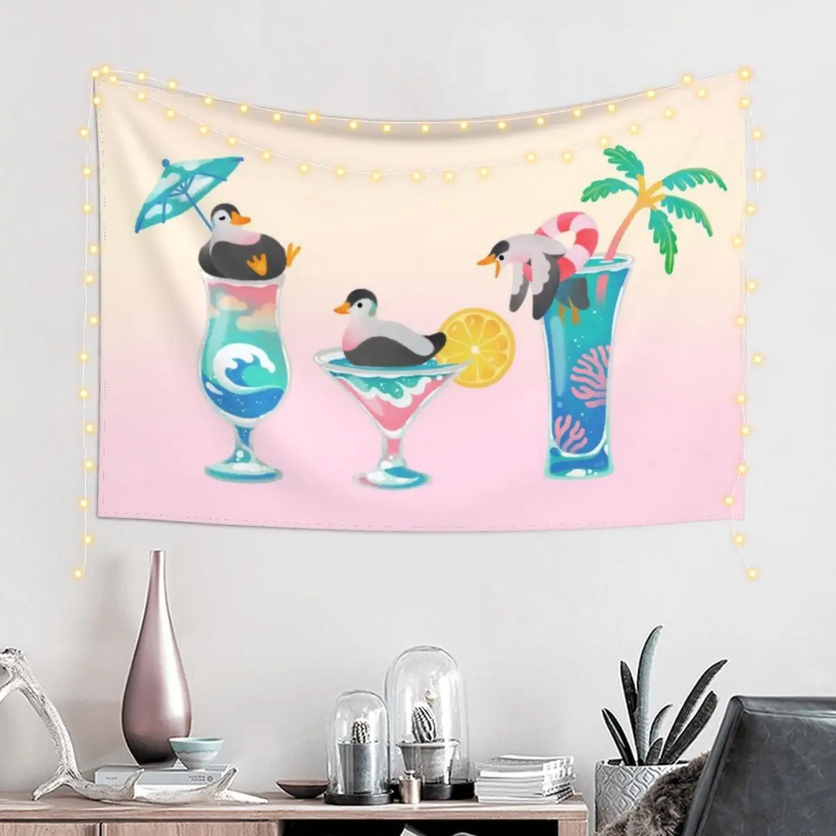 

Summer cocktails Tapestry Aesthetic Room Decoration Aesthetics For Room Aesthetic Home Decor Tapestry