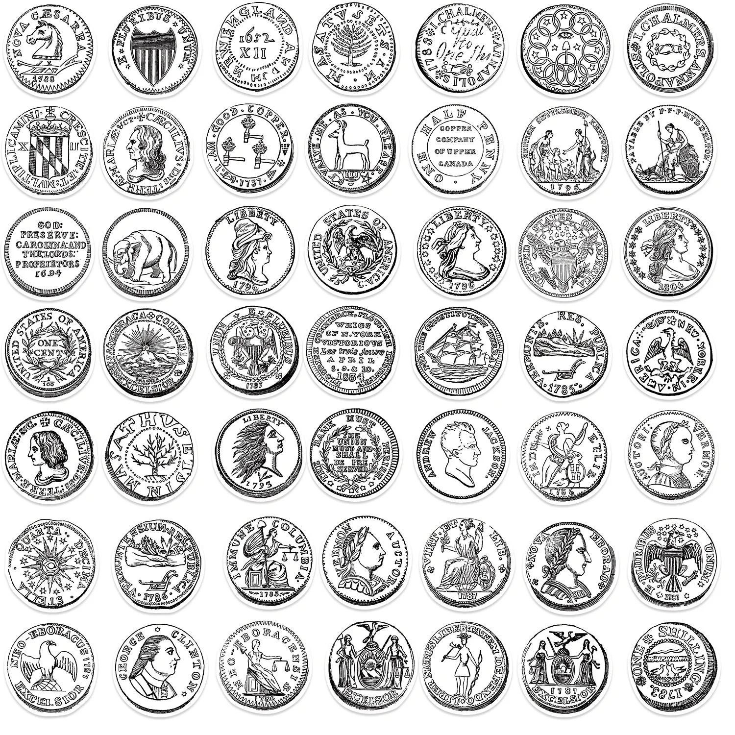 10/50 قطعة عملات الرجعية الكرتون الكتابة على الجدران ملصقات DIY بها بنفسك الهاتف الغيتار المحمول دفتر حقيبة كوب ملصق مضاد للمياه لعبة أطفال #5