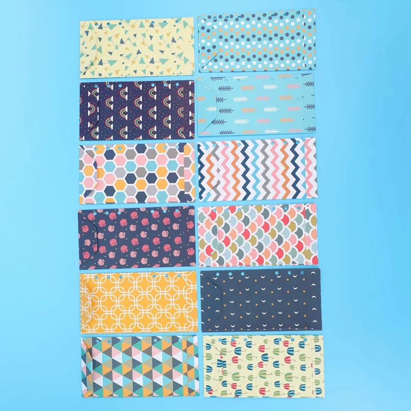 أظرف الميزانية مع ملصقات ، جيوب الموثق A6 ، نظام المغلف النقدي ، مخطط الميزانية ، المحفظة مع ملصقات ، 24 قطعة