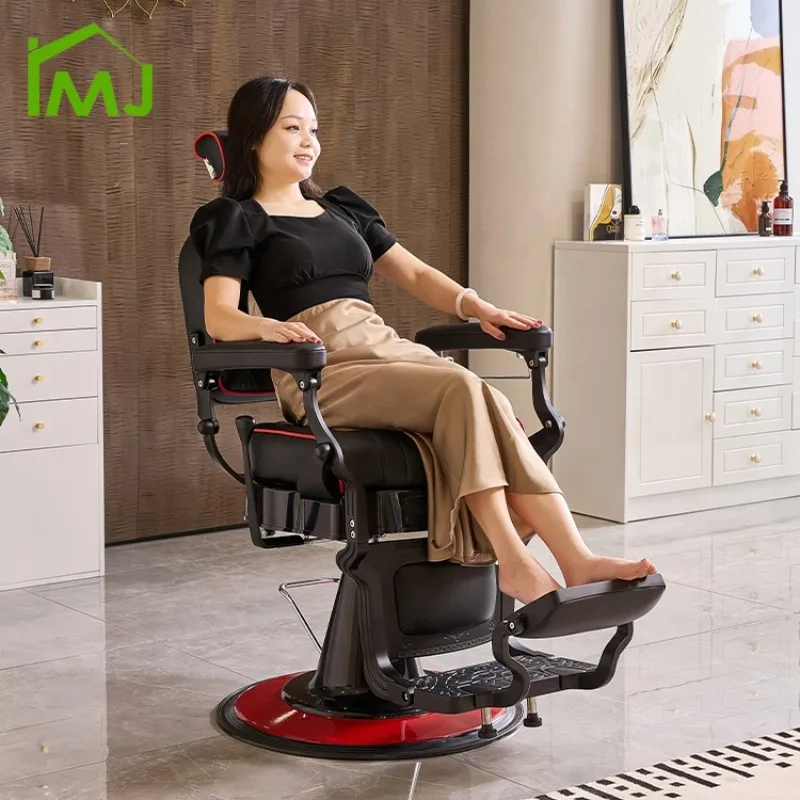 Beauty Salon Furniture Vintage Hairdressing Chair Hydraulic Recliner Hair Barber Chair